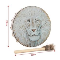 tambour chamanique vegan lion 25 cm